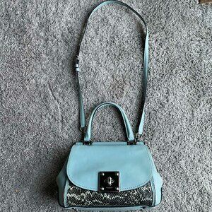 Coach Blue Snakeskin Crossbody Bag Purse